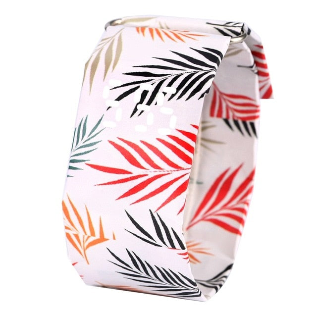 Colored Squares Pattern Paper Watch