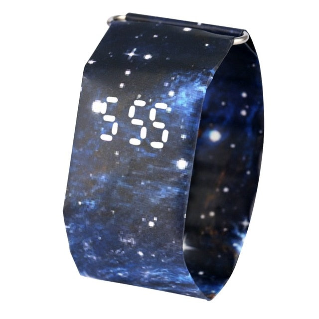 Colored Squares Pattern Paper Watch